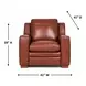 Ellery Brown Auburn Leather Upholstered Accent Chair