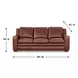 Ellery Brown Auburn Leather 90" Sofa