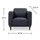 Beckett Midnight Blue Leather Upholstered Accent Chair