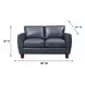 Traverse Ocean Blue Leather 58" Loveseat