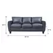 TerraTrek Ocean Blue Leather 82" Sofa