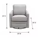 Turner Stone Leather Upholstered Swivel Glider Accent Chair