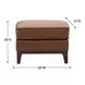 Weston Highland Saddle Leather Upholstered Rectangular Ottoman