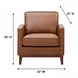 Weston Highland Saddle Leather Upholstered Accent Chair