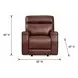 Sydney Brown Heritage Leather Glider Power Recliner with Power Headrest and USB Charging