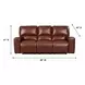 Broadway Brown Leather 89" Lay Flat Power Reclining Sofa with Power Headrest and USB Charging