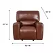 Broadway Brown Leather Glider Power Recliner with Power Headrest and USB Charging