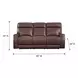 Sydney Brown Heritage Leather 84" Zero Gravity Power Reclining Sofa with Power Headrest and USB Charging