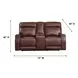 Sydney Brown Heritage Leather 73" Zero Gravity Power Reclining Console Loveseat with Power Headrest and USB Charging