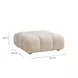 Calliope Off White Performance Velvet Upholstered Square Modular Ottoman