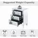 Noralie Silver and Light Gray 3 Drawer Night Table
