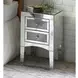 Noralie Silver 2 Drawer Night Table