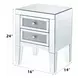 Noralie Silver 2 Drawer Night Table