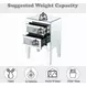 Noralie Silver 2 Drawer Night Table