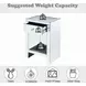Noralie Silver 1 Drawer Open Night Table