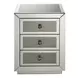 Noralie Silver and Gray 3 Drawer Rectangular Night Table