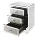 Noralie Silver and Gray 3 Drawer Rectangular Night Table