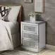 Noralie Silver and Gray 3 Drawer Rectangular Night Table