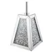 Noralie Silver and Gray Round Glass Top Accent Table
