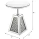 Noralie Silver and Gray Round Glass Top Accent Table