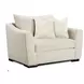 Vibrant Vision Oatmeal Upholstered Chair and A Half with Pillows