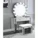 Noralie Silver Round Wall Mirror with Light