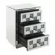Noralie Silver and Gray Rectangular Glass Top Accent Table