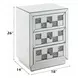 Noralie Silver and Gray Rectangular Glass Top Accent Table
