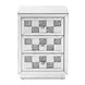 Noralie Silver and Gray Rectangular Glass Top Accent Table