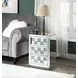 Noralie Silver and Gray Rectangular Glass Top Accent Table