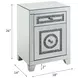 Noralie Silver Rectangular Glass Top Accent Table