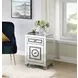 Noralie Silver Rectangular Glass Top Accent Table