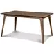 Oscar Walnut and Gray 60" Rectangular Dining Set with 4 Cushion Chairs