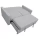 Dena Light Grey 71" Upholstered Sleeper Sofa