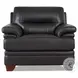 Calizor Black Leather Living Room Set