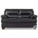Calizor Black Leather Living Room Set