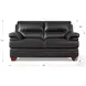 Calizor Black Leather 66" Loveseat