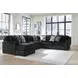 Midnight Madness Onyx 6 Piece Modular Sectional with LAF Corner Chaise