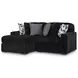 Midnight Madness Onyx 2 Piece Modular Sectional with LAF Corner Chaise