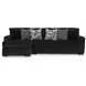 Midnight Madness Onyx 3 Piece Modular Sectional with LAF Corner Chaise