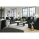 Midnight Madness Onyx Black Living Room Set