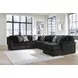 Midnight Madness Onyx 6 Piece Modular Sectional with Chaise