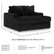 Midnight Madness Onyx Black Oversized Chaise