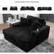 Midnight Madness Onyx Black Oversized Chaise