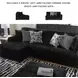Midnight Madness Onyx Black 2 Piece Sectional Sofa with LAF Chaise