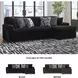 Midnight Madness Onyx Black 2 Piece Sectional Sofa with RAF Chaise