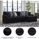 Midnight Madness Onyx Black 2 Piece Sectional Sofa with RAF Chaise