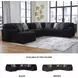 Midnight Madness Onyx Black 4 Piece Sectional with Chaise