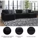 Midnight Madness Onyx Black 3 Piece Sectional with LAF Chaise