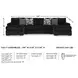 Midnight Madness Onyx Black 3 Piece Sectional with LAF Chaise